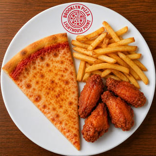1 Slice Cheese , 5 Wings & Fries